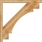 Ekena Millwork Merced Block Rough Sawn Bracket w/ Offset Brace, Western Red Cedar, 4"W x 34"D x 34"H BKT0402X34X34MRC05RWR - alternate 2